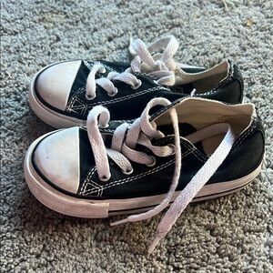 Kids Black Canvas Sneakers